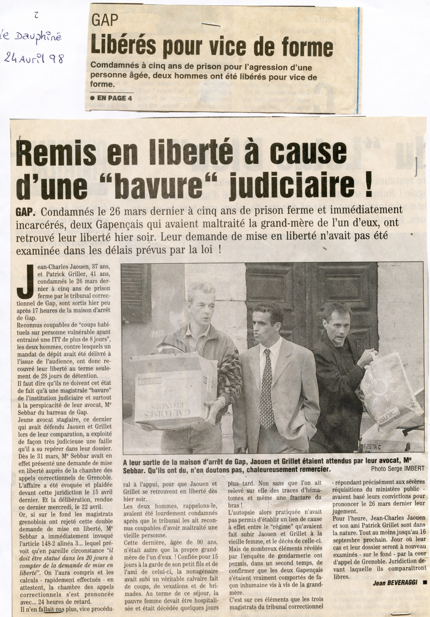 Libérés pour vice de forme – Maître Sebbar